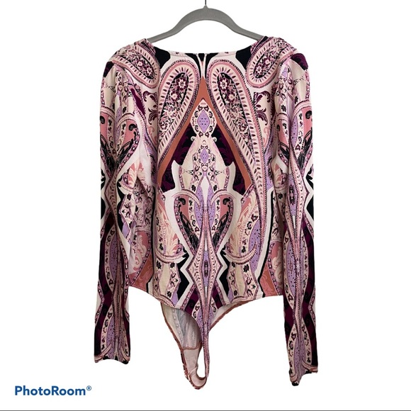 Free people body suit lace front look boho Size Large - Picture 5 of 6